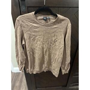 BOSS Camel Knit Crew Neck Wool Sweater sz L